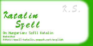 katalin szell business card