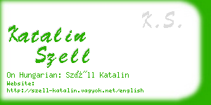 katalin szell business card